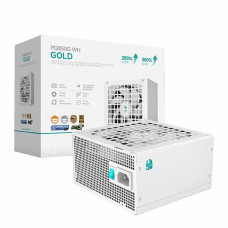 DeepCool PQ850G Fully Modular Power Supply, 850W Power, 80 PLUS Gold Efficiency, Fluid Dynamic Bearing Fan, Full Japanese Electrolytic Capacitors, ATX12V V3.1 Type, White | R-PQ850G-FD1W-JGUK-V1